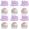 18pcs 10th Birthday Happy Hip Hop Cupcake Topper Set Roller