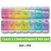 Weekly Pill Boxes 7 Day 2 Times a Day Monday