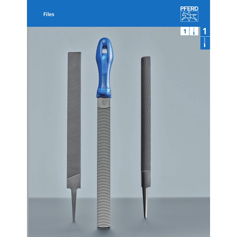 Pferd workshop file, square, 200 mm, square, tapered file, cross