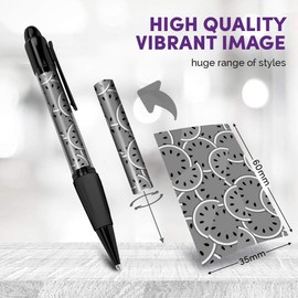 Destination Vinyl ltd Beautiful and comfortable Set of 2 Matching Pens BW - Watermelon Fruit Healthy Living #42219