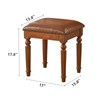 KIVSON Vanity Bench Stool with Leather Cushion, Vanity Chair with