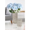 ICBOX 6pcs 28in Blue Hydrangea Artificial Silk Flowers for Tall