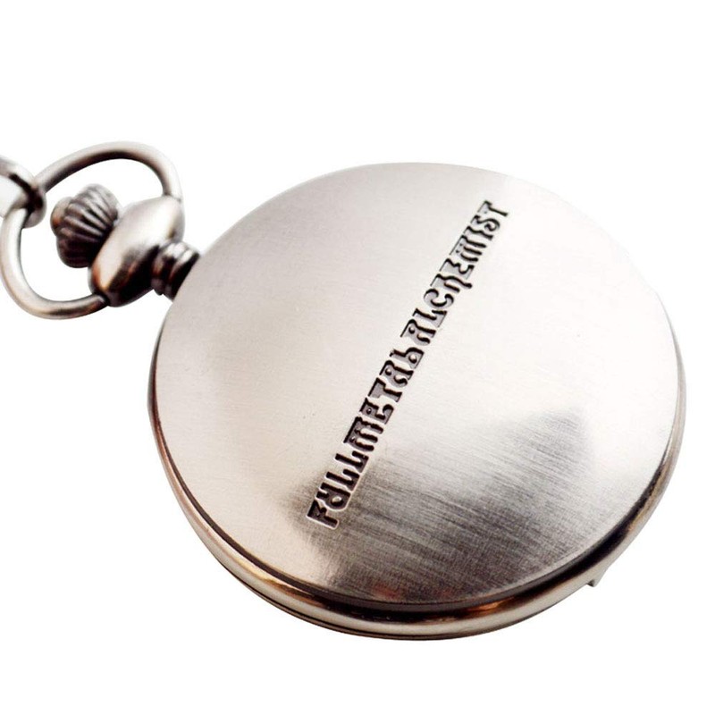 BOSHIYA Men's Pocket Watch Fullmetal Alchemist Vintage Steampunk Quartz Pocket