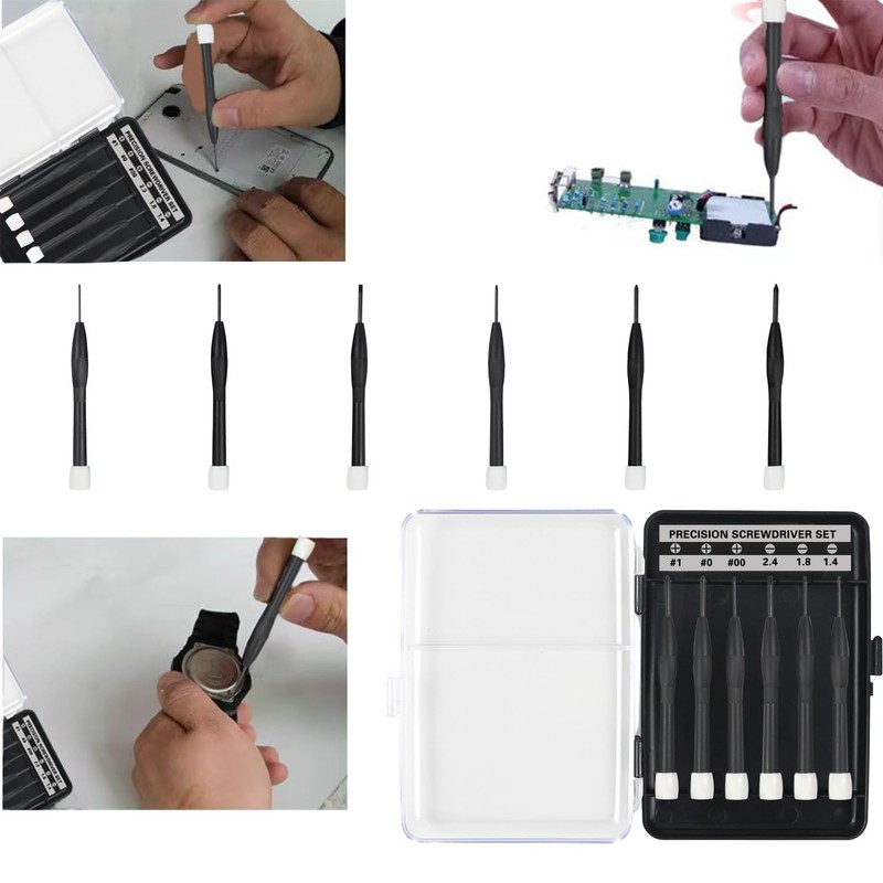 6pcs Mini Flathead and Phillips Micro Precision Head Small Screwdriver