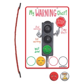 Traffic light Magnetic Warning Chart great for children and any child with Speech Delay Non Verbal Children with Autism or Special Needs