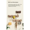 Beech-6 Hooks Wall Mounted Coat RackHooks Piano Key Hangers Natural
