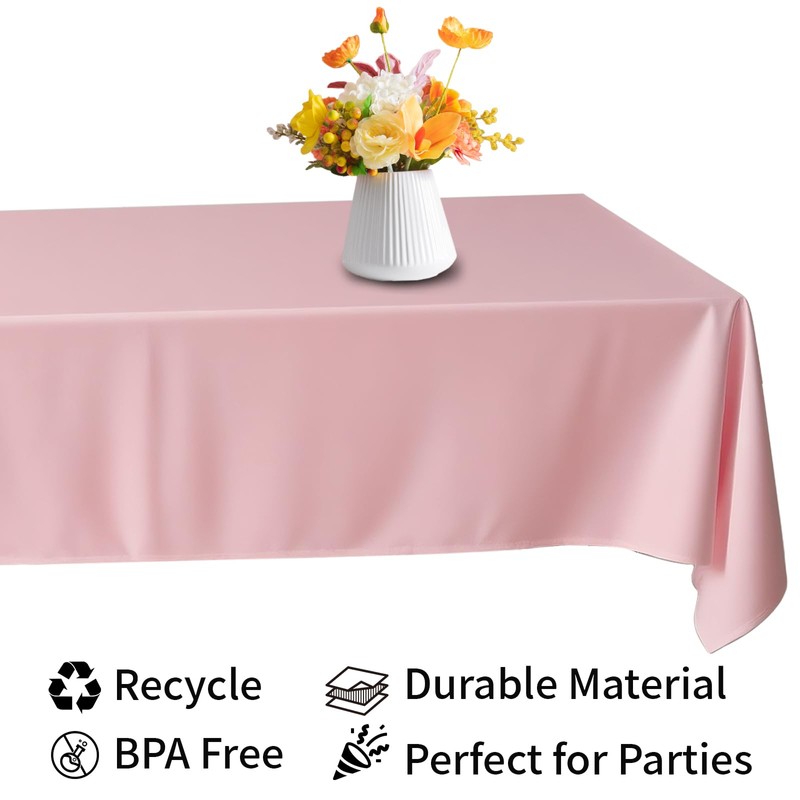 Glomii Plastic Table Cloth Disposable 8 Pack, 137 x 274cm