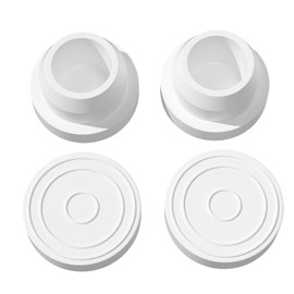 Pool Ladder Bumpers for Inground Pool, Pool Ladder Rubber End Plugs for 1.9-Inch Standard Step Pipe Bumper Covers (4-Pcs White)