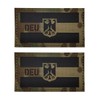 2PCS AliPlus Germany Flag Patches Eagle Emblem IR Infrared Reflective