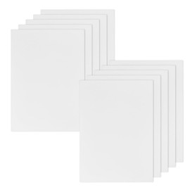 10Pcs A4 File Folder, A4 Cardboard Folders with Cards Slot, 300gsm Square Cut Folder Single Insert Folder, Presentation Document Folder, Paper Portfolio for School Office Home, 31x22cm, White