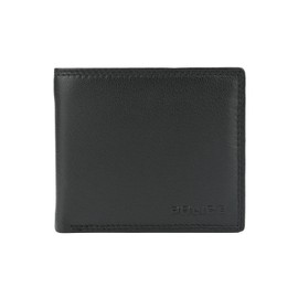 Police Mens Genuine Leather Wallet with Gift Box, Black 91 small with coin compartment, Modern