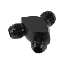 RATCHROLL 1 Pcs Universal Male Flare Reducer Hose Fitting Adapter AN8-AN8-AN8 Fuel Line Connector Aluminum Black