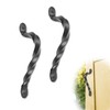 2 Pack 7.5" Black Door Handle - Heavy Duty Decorative