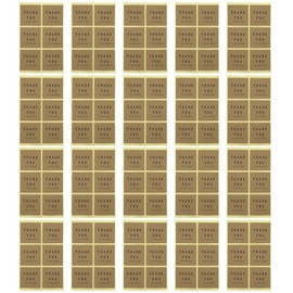 120 Pcs Thank You Stickers Large 4cm Square Gift Thank You Stickers Square Wrapping Gift (Craft)