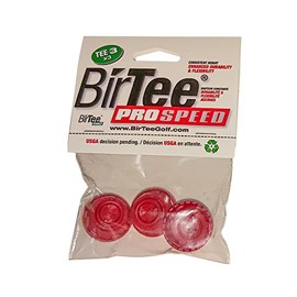 BirTee Pro Golf Tees - Size #3 (3/4") Individual Size Pack - 3 Tees Per Pack. Winter/Mat/Simulator Tees (Red)