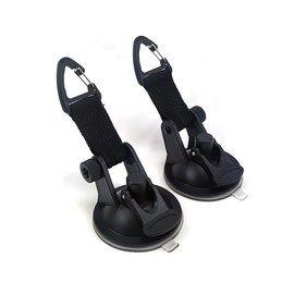 Heavy-Duty Suction Cup Hooks, 22lbs Capacity, ABS+PVC+Silica Gel, High Temp Resistant, Multipurpose for Car Awning, Boat, SUV, Tent, Window, Quick Install & Remove-2 pcs