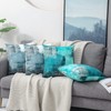 OYIMUA Teal Throw Pillow Covers 18x18,Modern Abstract Teal and Gray