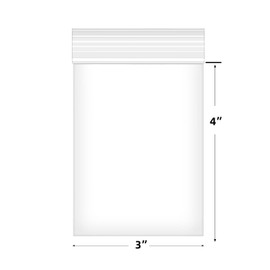 Fessary 200 Count - 3x4 zip bags snack size Clear Reclosable Zip Plastic Poly Bags with Lock Seal Zipper small ziplock bags for Jewelry, Bakery, Photo, Storage (2 Mil)
