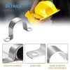 PEROMI 5Pcs 63mm Heavy Duty 2 Hole U-Tube Strap Clamp,Stainless