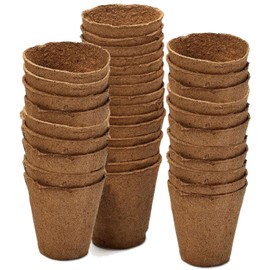 D.A.Y. Republic 36pc Fibre Seedling Pots for Starting Off Most Plants, Flowers & Vegetables - Biodegradable and Naturally Strong