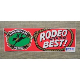 COPENHAGEN/SKOAL COPENHAGEN SKOAL PRO-RODEO PRCA BUMPER STICKER "RODEO WITH THE BEST" NEW