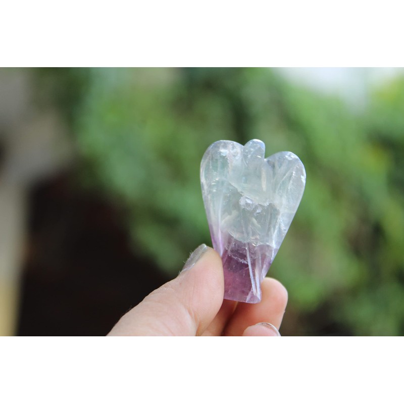 Jet International Energized Multi Flourite 2" Angel Gemstone Divine Spiritual