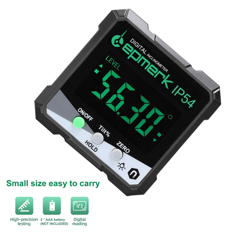 IP54 4*90° Portable Digital Inclinometer LCD Backlight Digital Protractor Slope