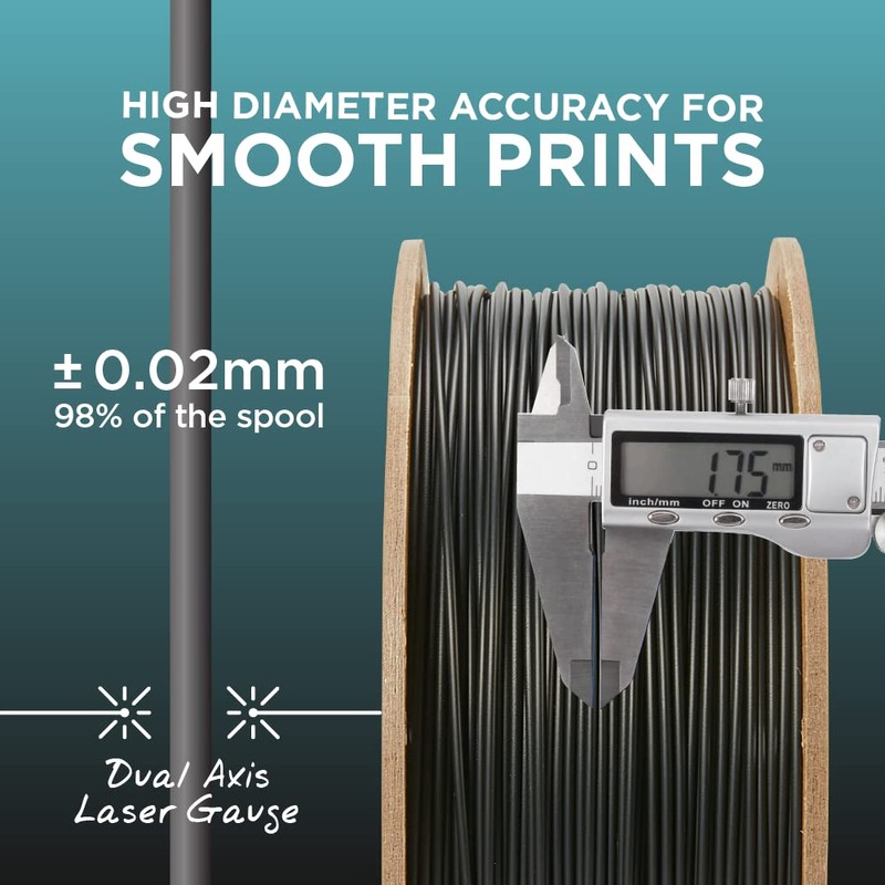 Polymaker PLA Filament, Black 3D Printing PLA Filament 1.75mm 3kg