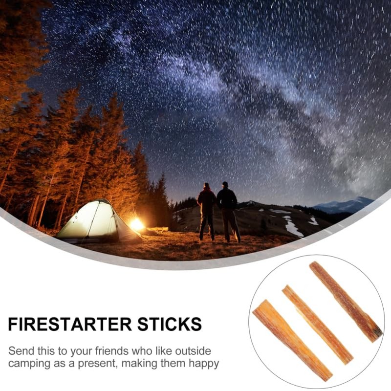 Operitacx 1set Kindling Wood Stick, Natural Flame Firelighters, Outdoor Fire