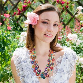 Homoyoyo Multicolor Bohemian Shell Wood Bead Necklace Women Multi Layer African Wood Bead Statement Collar Necklace for Women Handmade Beaded Long Necklace Adult Necklace