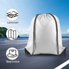 PLULON 15 Pcs White Drawstring Bags, Drawstring Backpack Bulk, Cinch