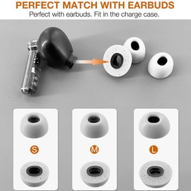 TENNMAK Replacement Memory Foam Eartips for Nothing & CMF Earbuds, 6 Pairs