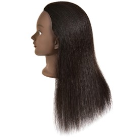 RONGFUHAIR 100% Real Human Hair Mannequin Head with Stand for Hairdresser Practice Training Manikin Cosmetology Doll Heads Braiding Styling Dyeing Cutting