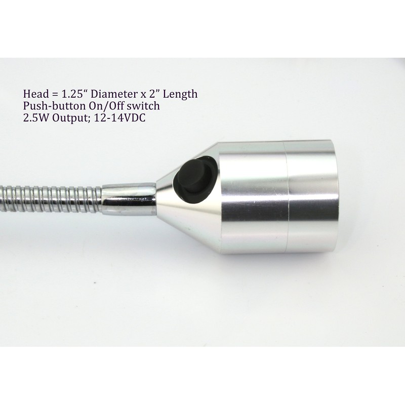 PilotLights Gooseneck Panel Light, Map Light, Post Light - White