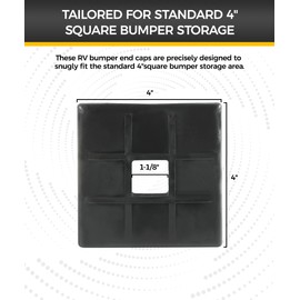 UBOG 2PCS RV Bumper End Cap,Car Accessories Camper Bumper End Caps,Travel Trailer Bumper End Caps,End Caps for RV Bumper,4" RV Bumper Plug End Cap,Suitable for Rv, Camper, Travel Trailer