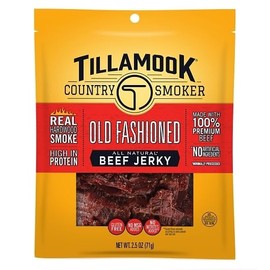 Tillamook Country Smoker Old Fashioned All Natural Beef Jerky, High in Protein, Gluten Free, 2.5 Ounce (Pack of 12)