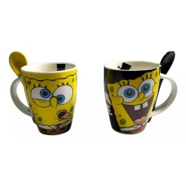 Fun Kids Duo Tazas Bob Esponja Con Cuchara