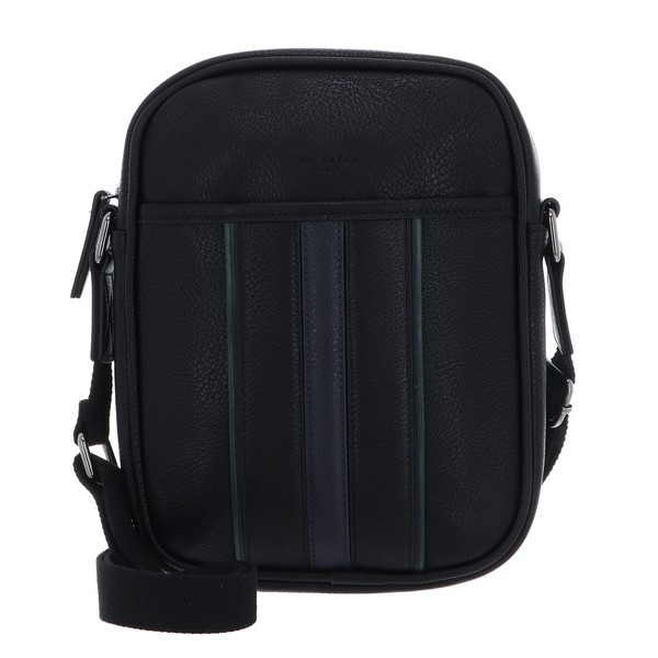 Ted Baker Keiigan Stripe Flight Bag Black