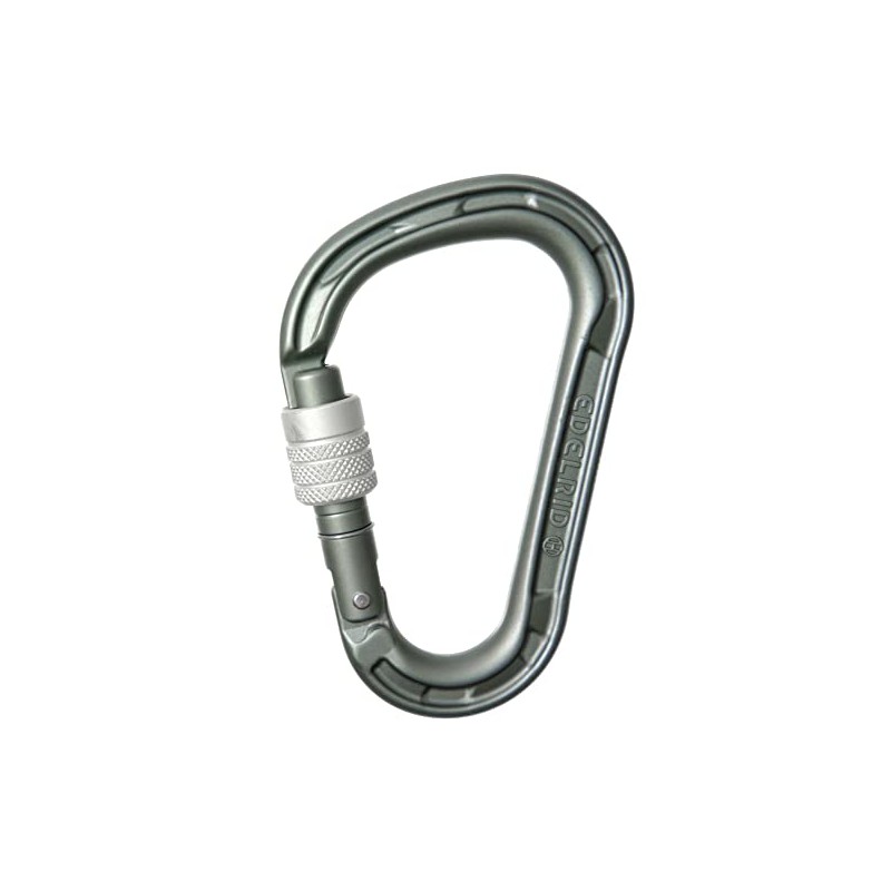 EDELRID Unisex - Adult HMS Magnum Screw Carabiner, Slate, One