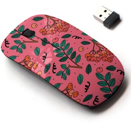 2.4G Wireless Mouse with Cute Pattern Design for All Laptops and Desktops with Nano Receiver - rowanbright