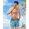 SURF CUZ Mens Swim Trunks 5" Swimming Trunks with Compression