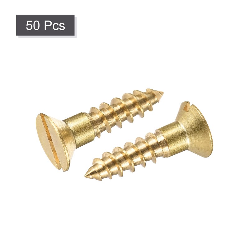 sourcing map Pack of 50 Wood Screws M4 x 16