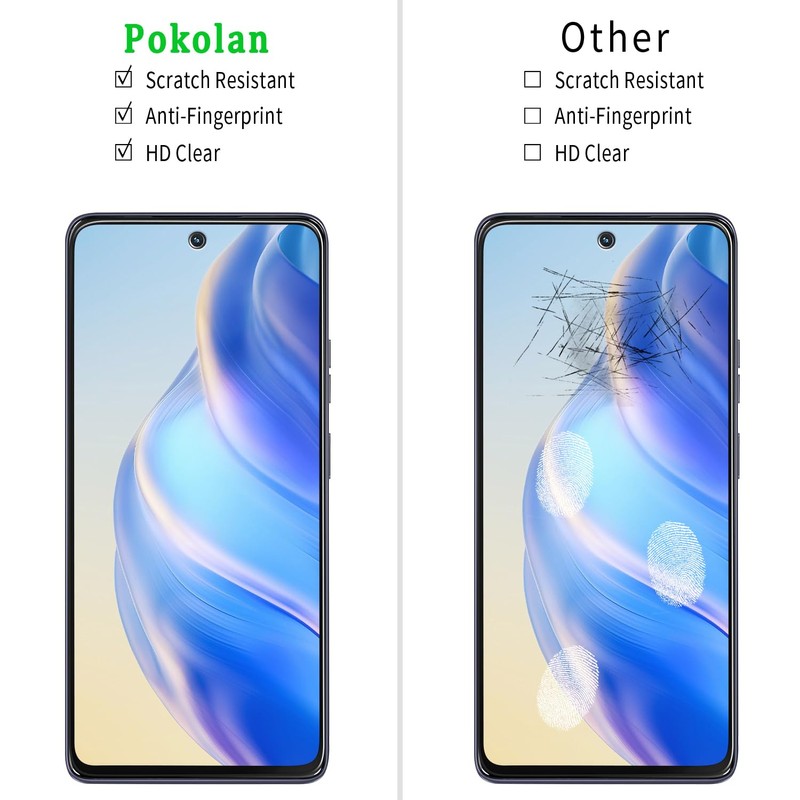 Pokolan 3 Pack Screen Protector for Motorola Moto G Power