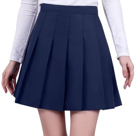 Navy Pleated Skirts Cheer Uniform Dress for Girls Navy School Uniform Mini Girls' Skirts & Skorts Golf Outfits 12