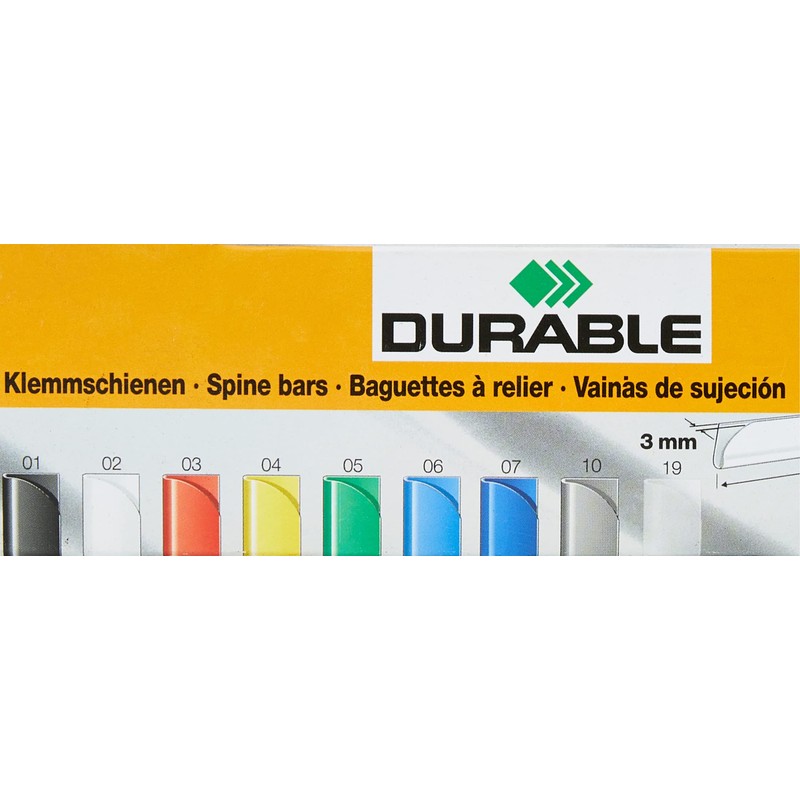 Durable 293003 Spine Bars A4 for Approximately 30 Sheets Pack