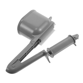 Healvian Multi Functional Semi Automatic Hair Dye Comb with Roller Teeth Even Application Hair Dye Applicator for All Types Efficient Root Touch Up Tool Light Grey