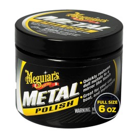 Meguiar's G211606 Metal Polish, Safe for All Uncoated Metals, Removes Stains and Swirls for a Quick and Easy Clean, Restores Shine, Pairs Well with Our Wheel Polisher Tool, 6 Oz