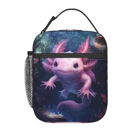 Axolotl Lunch Box for Women Kids Girls Men Insulated Lunch Bag Lunchbox Adults Lunch Tote Bags Reusable Cooler for Work Office School Picnic Travel