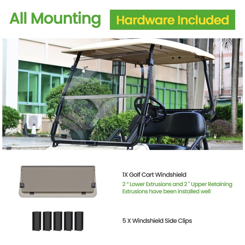 10L0L Golf Cart Windshield for Club Car DS 2000.05-UP |