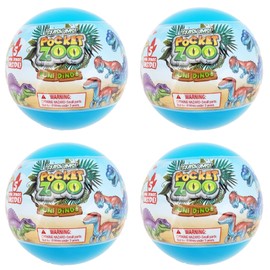 Bulls i Toy Squish Ums Pocket Zoo Mini Dinos Dinosaurs - 5 Dinos in Each Capsule - Lot of 4 Blind Capsules BITC2253369 0